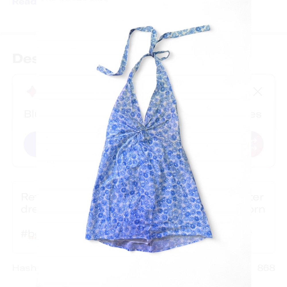Reformation blue halter dress new with tags - size 2